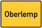 Place name sign Oberlemp