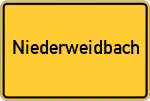 Place name sign Niederweidbach