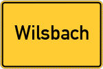 Place name sign Wilsbach
