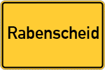 Place name sign Rabenscheid