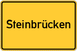Place name sign Steinbrücken, Dillkreis