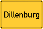 Place name sign Dillenburg