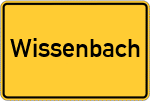 Place name sign Wissenbach, Dillkreis