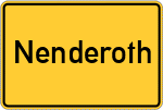 Place name sign Nenderoth, Dillkreis