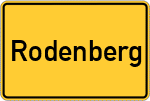 Place name sign Rodenberg, Dillkreis