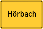 Place name sign Hörbach, Dillkreis