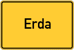 Place name sign Erda
