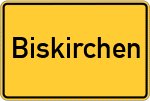 Place name sign Biskirchen, Kreis Wetzlar