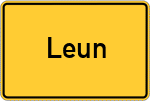 Place name sign Leun