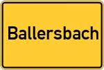 Place name sign Ballersbach
