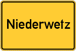 Place name sign Niederwetz