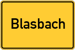 Place name sign Blasbach