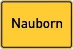 Place name sign Nauborn