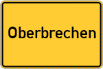 Place name sign Oberbrechen