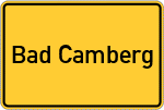 Place name sign Bad Camberg