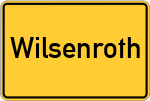 Place name sign Wilsenroth