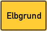 Place name sign Elbgrund