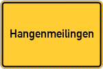 Place name sign Hangenmeilingen