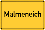 Place name sign Malmeneich