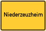 Place name sign Niederzeuzheim