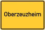 Place name sign Oberzeuzheim