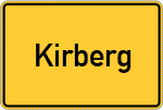 Place name sign Kirberg, Kreis Limburg an der Lahn