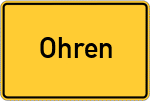 Place name sign Ohren