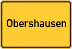 Place name sign Obershausen