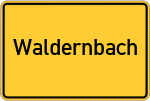 Place name sign Waldernbach
