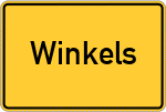 Place name sign Winkels, Oberlahnkreis