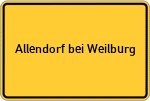 Place name sign Allendorf bei Weilburg