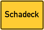 Place name sign Schadeck