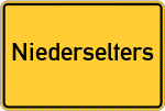 Place name sign Niederselters