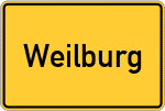 Place name sign Weilburg