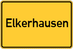 Place name sign Elkerhausen, Oberlahnkreis