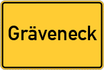 Place name sign Gräveneck, Lahn
