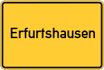Place name sign Erfurtshausen