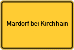 Place name sign Mardorf bei Kirchhain, Hessen