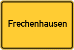 Place name sign Frechenhausen