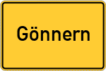 Place name sign Gönnern