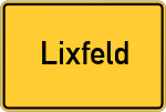 Place name sign Lixfeld