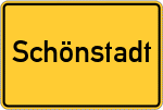 Place name sign Schönstadt