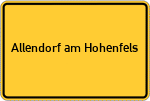 Place name sign Allendorf am Hohenfels