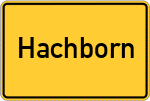 Place name sign Hachborn