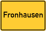 Place name sign Fronhausen