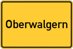 Place name sign Oberwalgern, Lahn