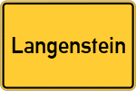 Place name sign Langenstein, Hessen
