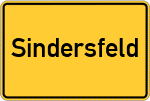 Place name sign Sindersfeld