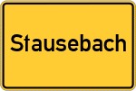 Place name sign Stausebach