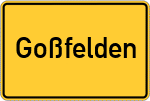 Place name sign Goßfelden